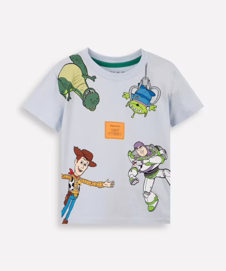 Camiseta Infantil Toy Story Woody e Amigos Azul