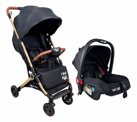 Carrinho de Passeio C/Bebê Conforto TS NIVI Maxi Baby (Preto)