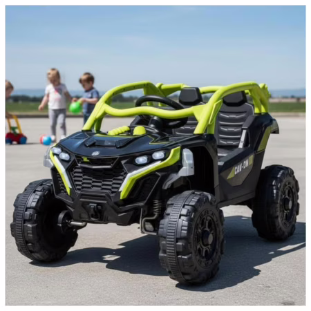 Carro Elétrico Jipe UTV Max 12V Som Luz de Led Controle Remoto (Preto)