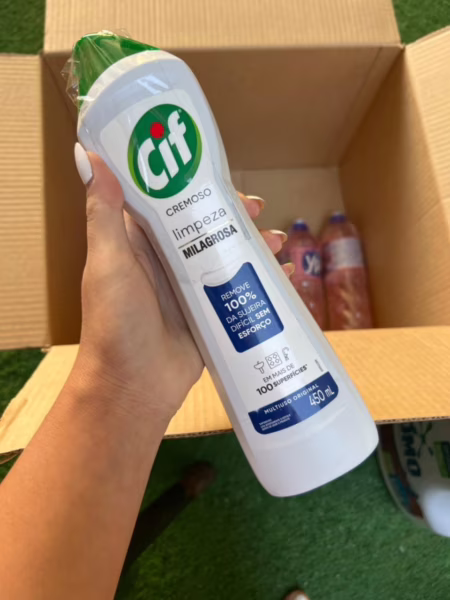 Cif Cremoso Limpeza Milagrosa Remove 100% Da Sujeira 450 Ml