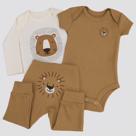 Conjunto Bebê Menino Algodão 3 Peças