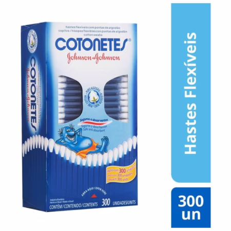 Cotonetes Hastes Flexíveis,300un