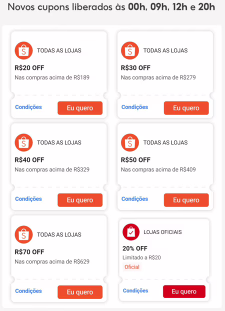 CUPONS DA SHOPEE RENOVADOS