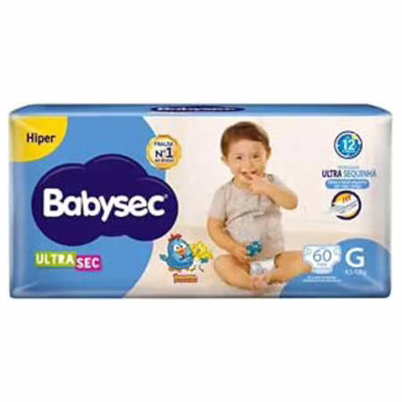Fralda Babysec Galinha Pintadinha Ultrasec G Com 60 Unidades