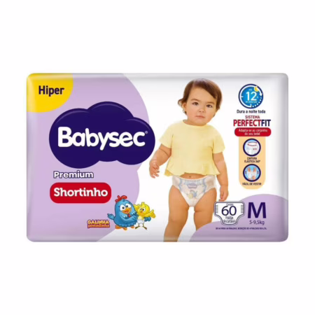 Fralda Babysec Premium Shortinho M 60 unidades