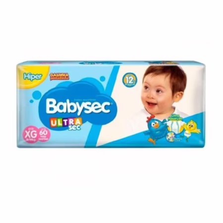Fralda Babysec Ultrasec XG 60 unidades