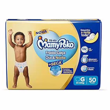 Fralda-Calça MamyPoko Dia&Noite G 50 Unidades
