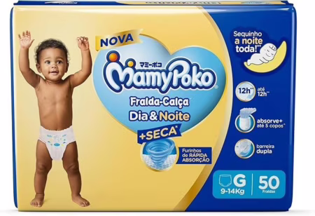 Fralda-Calça MamyPoko Dia&Noite G 60 Unidades
