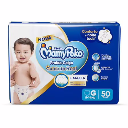 Fralda-Calça MamyPoko Premium Seca G com 50 Unidades