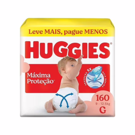 Fralda Huggies Supreme Care Pacotão G 160 Tiras