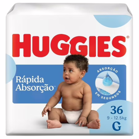 Fralda Huggies Tripla Proteção G com 36 Unidades