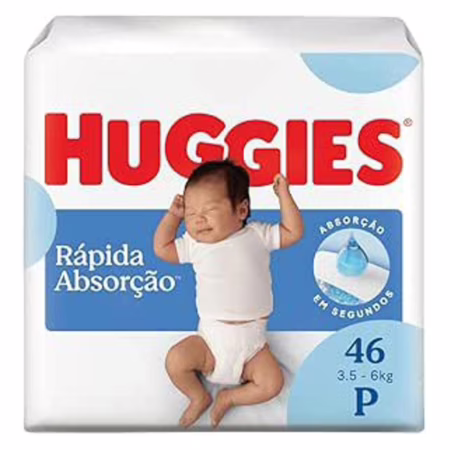 Fralda Huggies Tripla Proteção P com 46 Unidades