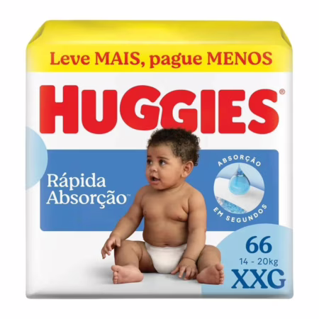 Fralda Huggies Tripla Proteção XXG com 66