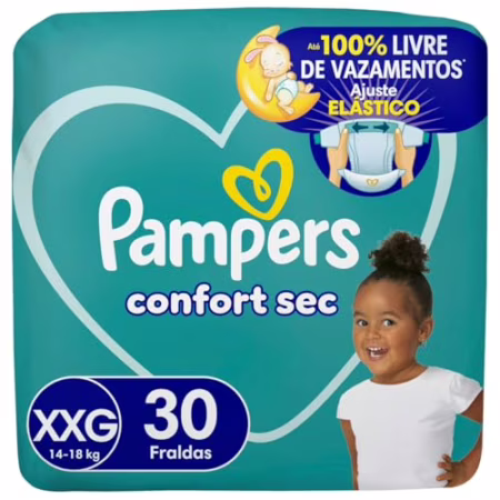Fralda Pampers Confort Sec Tamanho XXG com 148 • A