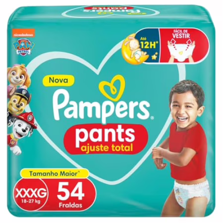 Fralda Pampers Pants Ajuste Total XXXG 108 Tiras