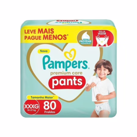 Fralda Pampers Premium Care Pants XXXG 80 Tiras