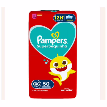 Fralda Pampers Supersequinha XXG 50 unidades