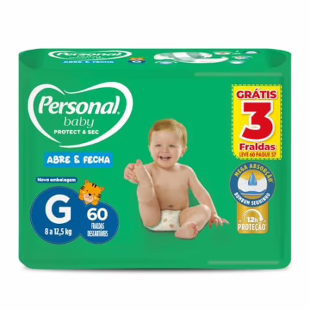 Fralda Personal Baby Protect Sec G com 60 unidades