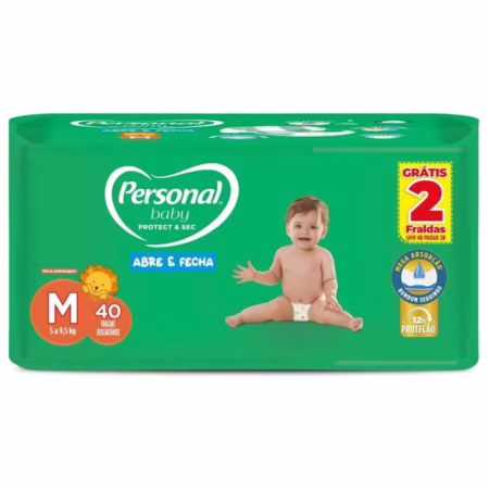 Fralda Personal Baby Protect & Sec M 40 Un