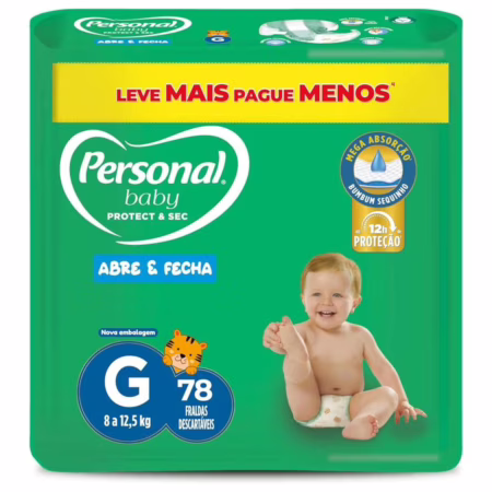 Fralda Personal Baby Protect&Sec G 78 unidades