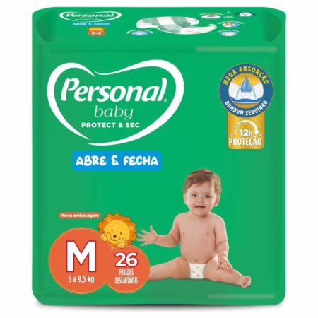Fralda Personal Baby Protect&Sec M 26 unidades • A