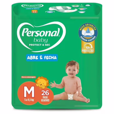 Fralda Personal Baby Protect&Sec M 26 unidades