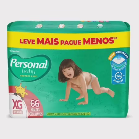 Fralda Personal Protect & Sec XG 66 Tiras