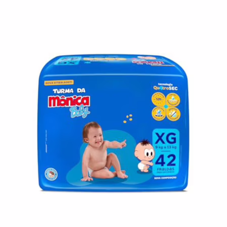 Fralda Turma da Mônica Baby Mega XG 42 Unidades