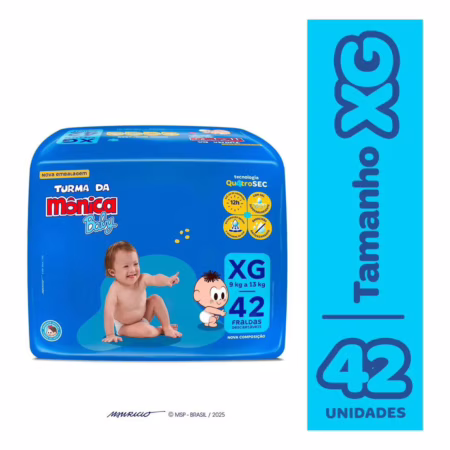 Fralda Turma da Mônica Baby XG com 42 Unidades