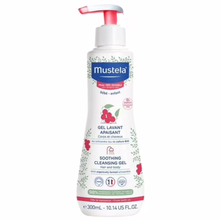 Gel Lavante Calmante Sabonete Líquido Sem Fragrância Para Pele Muito Sensível e Sensibilizada - Mustela 300ml