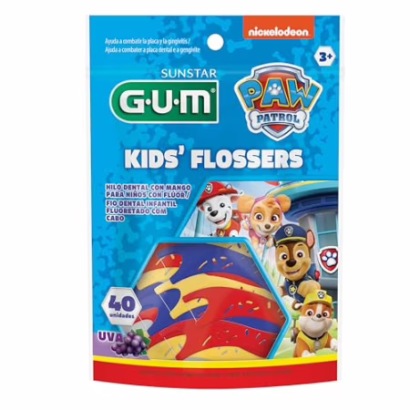 Gum Flosser Patrulha Canina Fio Dental Infantil Com Haste Sabor Uva 40 Unid. Sortidas