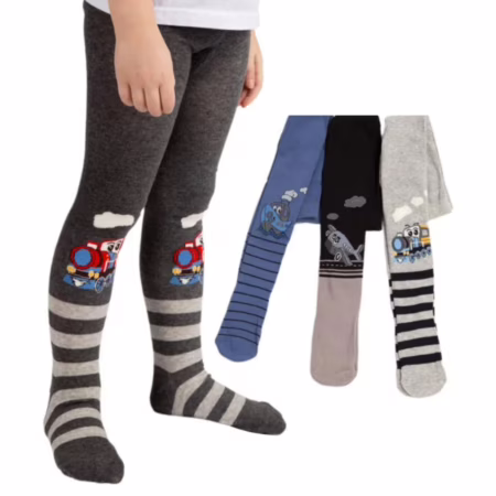 Kit 2, 3 ou 4 Meia Calça Infantil Grossa Quentinha Fio 80, 0-12 Anos Infantil Bebê Menino Toque Suave c/ Pé Térmica Frio