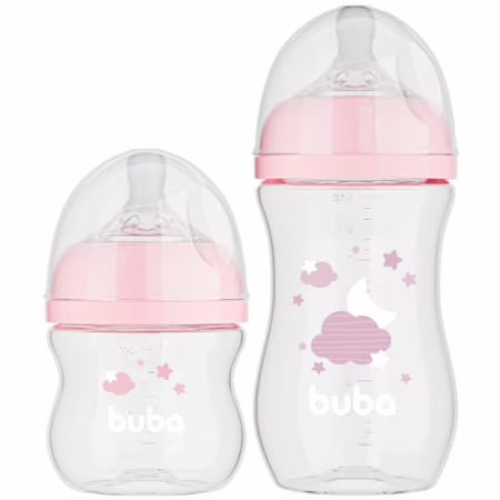 Kit 2 Mamadeiras Easy Flow Nuvem 120/270ml Buba