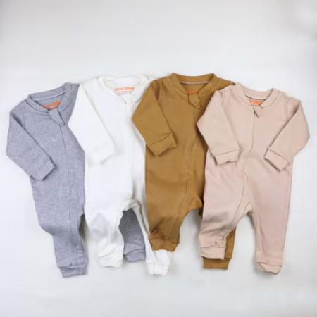 Kit 3 Macacão de Bebe Minimalista Com Ziper Baby Greg (0 a 9 Meses) (rn/p/m/g)