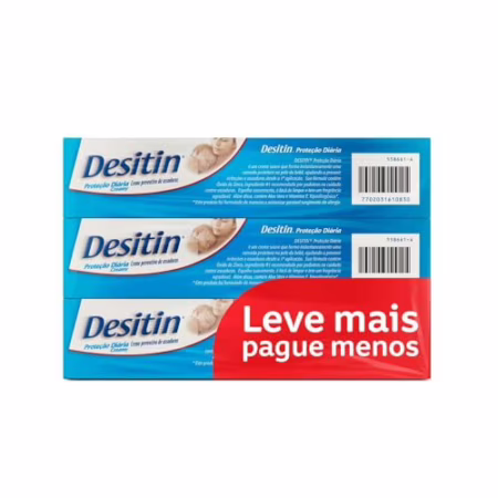 Kit 3 Unidades Desitin Creme Preventivo De Assaduras 113g
