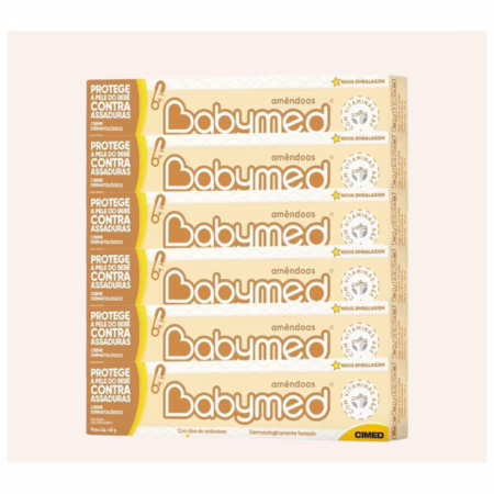 Kit 6 Pomada Babymed Amêndoas 40g