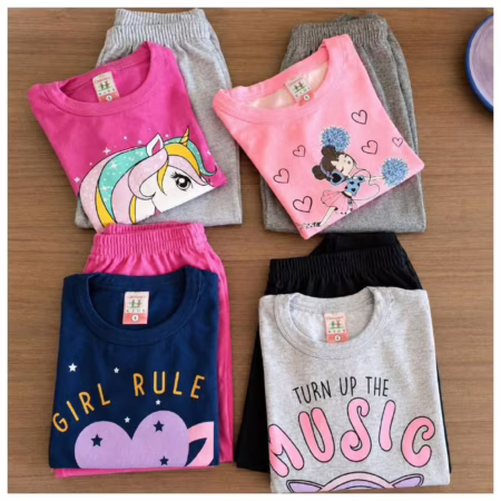 Kit 8 Peças Moletom Menina Infantil Inverno