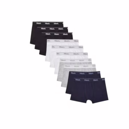 Kit Com 10 Cuecas Infantis Para Meninos Boxer Algodão Mash