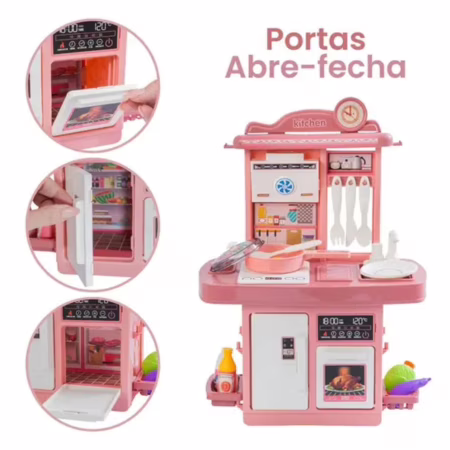 Kit Cozinha De Brinquedo Infantil Completa Solta Água E Som - ATENTU KIDS