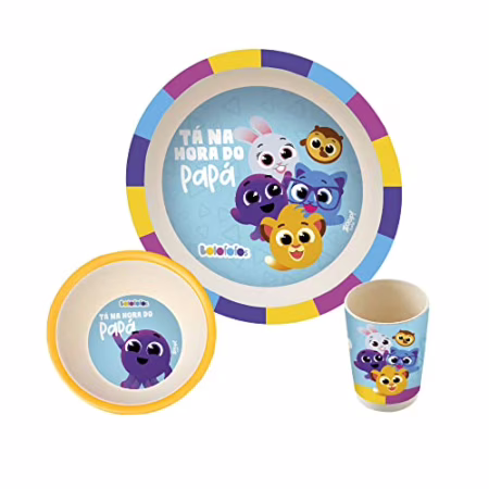Kit de Refeição Bolofofos com 3 Peças Zoop Toys