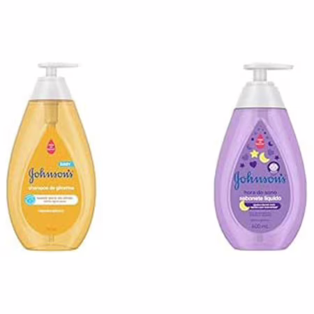 Kit Johnson's Baby Shampoo Glicerina Para Bebê, 750ml + Johnson's Baby Sabonete Líquido Relaxante Hora do Sono, 400ml