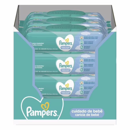 Kit Lenços Umedecidos para Limpeza Pampers - Cuidado de Bebê 576 Unidades (12 unidades)