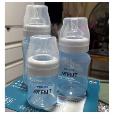 Kit Triplo Mamadeira Anti-Colic Philips Avent 125ml + 260ml + 330ml Azul