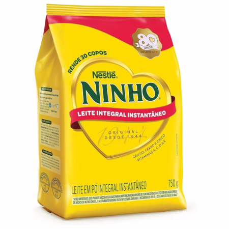 Leite em Pó Ninho Integral Instantâneo Sachê 750g • A