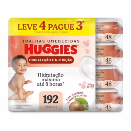 Lenço Umedecido Huggies 192 unidades