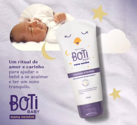 Loção Banho e Pós-Banho Boti Baby Nana Neném 150g
