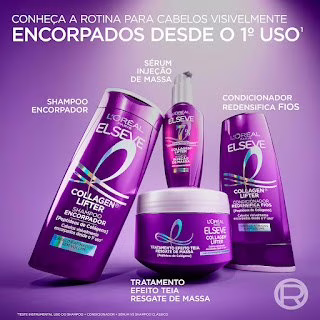 L'Oréal Paris Elseve Collagen Lifter Kit Shampoo, Condicionador e Sérum Leave-in com Peptídeos e Proteção Térmica para Cabelos Finos, Volume em 3D, 400ml + 400ml + 100ml