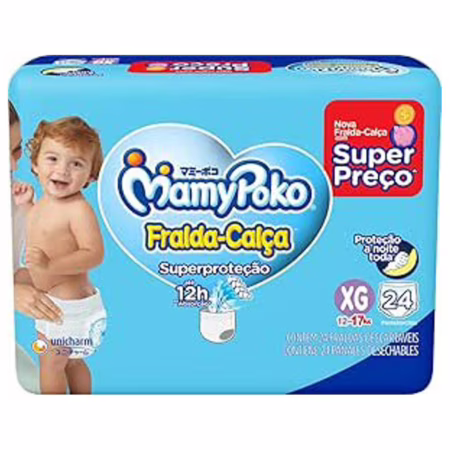 MamyPoko Fralda-Calça Superproteção XG 24 unidades