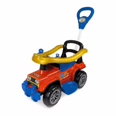Maral Triciclo Jip Jip Spider Infantil – Passeio com Som e Empurrador, Suporta até 30 kg – Estrutura Resistente