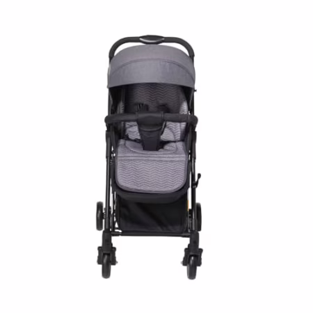Maxi Baby Carrinho De Bebê Passeio 2 em 1 Vira Balanço Maximo, Cinto 5 Pontos, Assento Reclinável, Capota Retrátil, Cesto Porta Objetos, Rodas Dianteiras 360° (Até 15 Kgs), Preto
